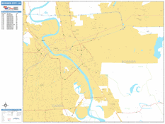 Bossier City Digital Map Basic Style